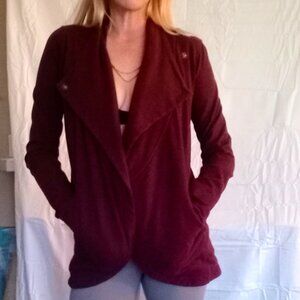 Lululemon Athletica That's a Wrap Sweater Jacket in Burgundy size 4
